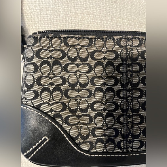 Coach Black and Gray Signature Wristlet - Picture 3 of 4